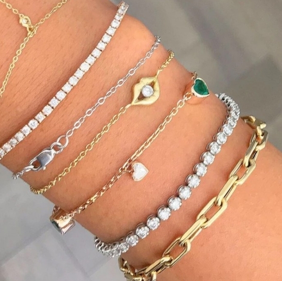 NEW Women’s 14k Gold Filled Paperclip Adjustable‎ Bangle Bracelet - Picture 10 of 11